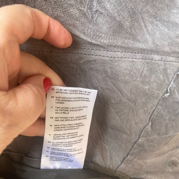 Cigno Nero distressed leather gray jacket - Picture 9 of 9